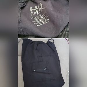 BHU black scrub pants size medium